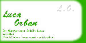 luca orban business card